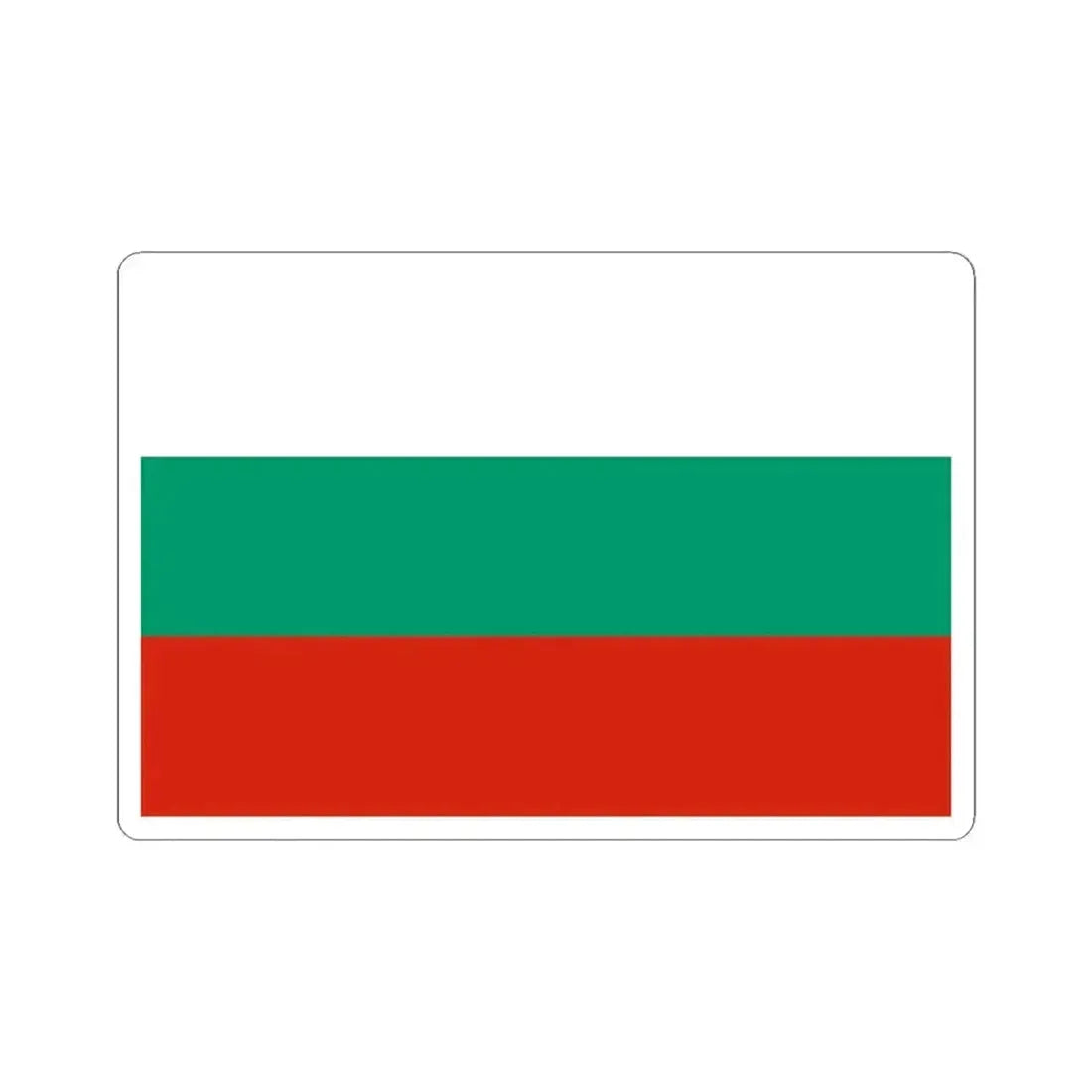 Flag of Bulgaria 3-2 (Bulgaria) STICKER Vinyl Kiss-Cut Decal 4 Inch White - The Sticker Space