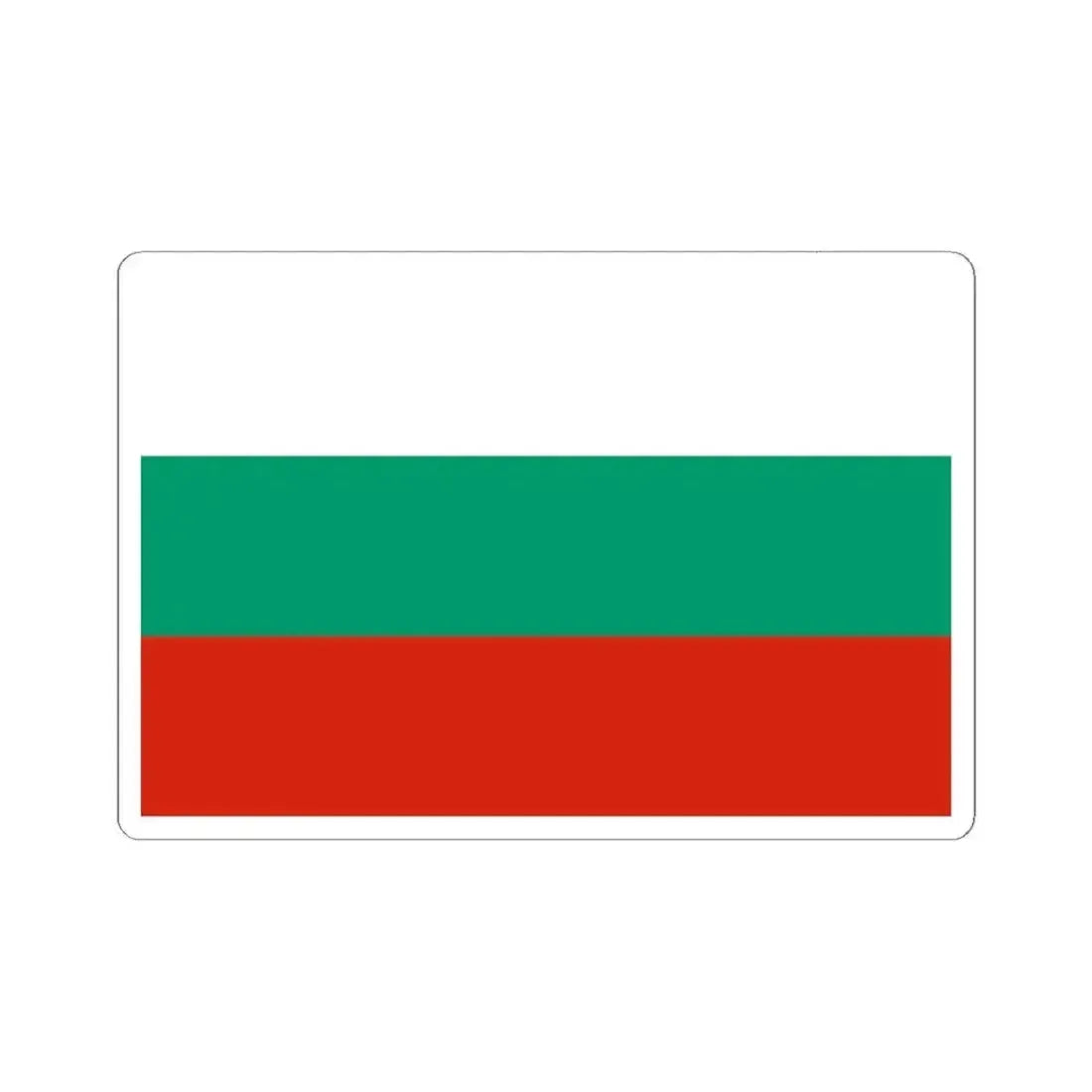 Flag of Bulgaria 3-2 (Bulgaria) STICKER Vinyl Kiss-Cut Decal 6 Inch White - The Sticker Space