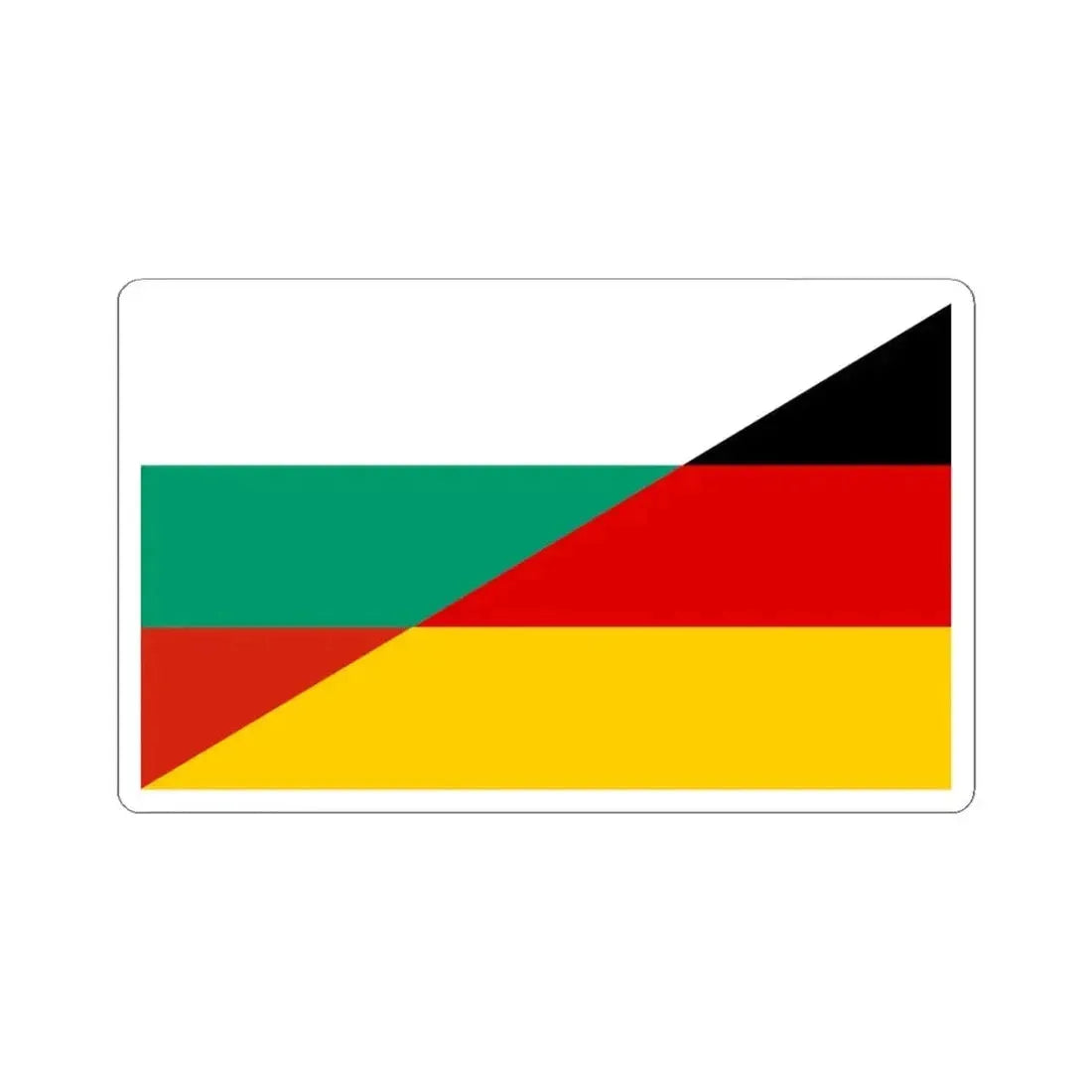 Flag of Bulgaria and Germany (Bulgaria) STICKER Vinyl Kiss-Cut Decal 4 Inch White - The Sticker Space