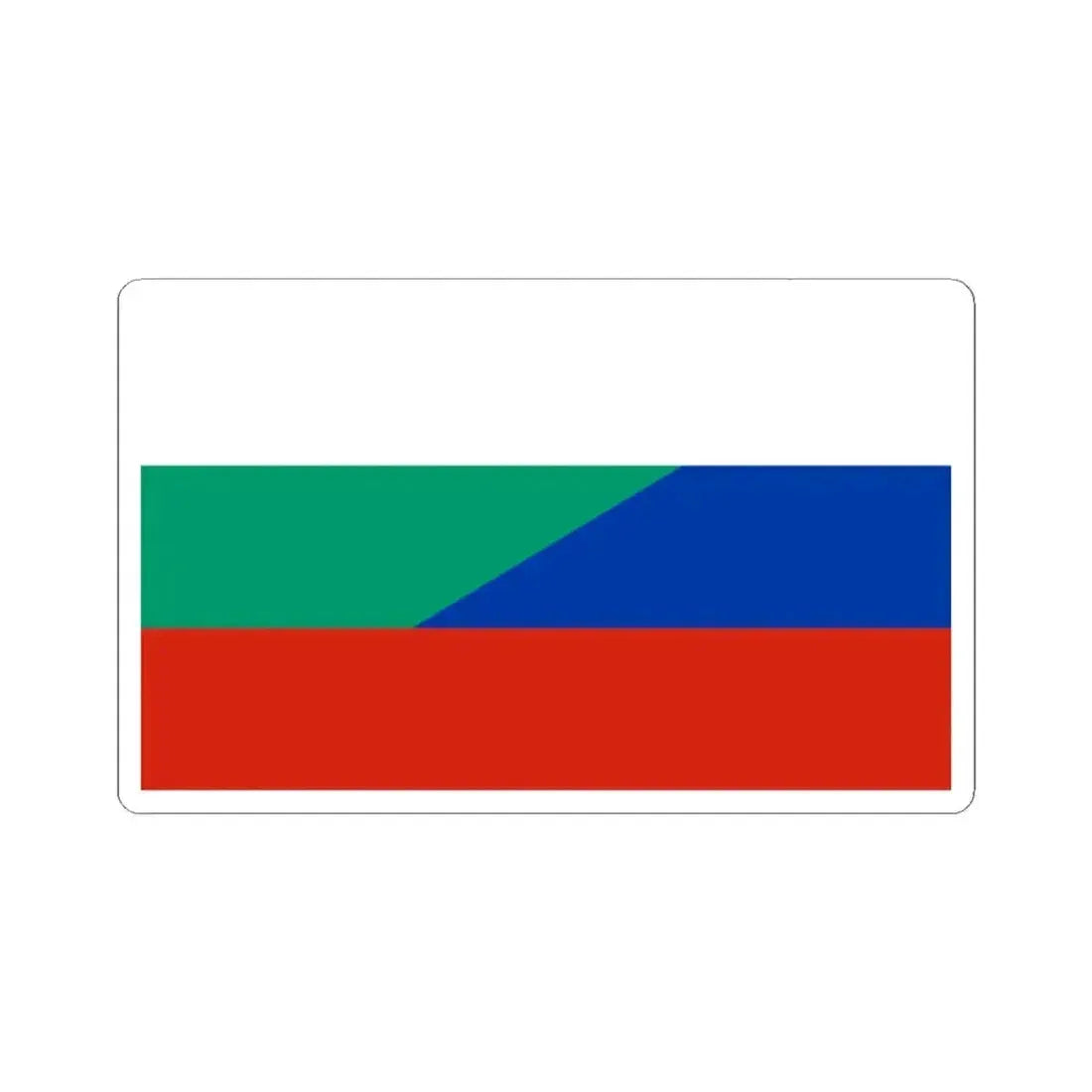 Flag of Bulgaria and Russia (Bulgaria) STICKER Vinyl Kiss-Cut Decal 2 Inch White - The Sticker Space