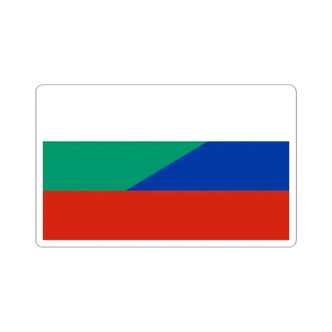 Flag of Bulgaria and Russia (Bulgaria) STICKER Vinyl Kiss-Cut Decal 3 Inch White - The Sticker Space