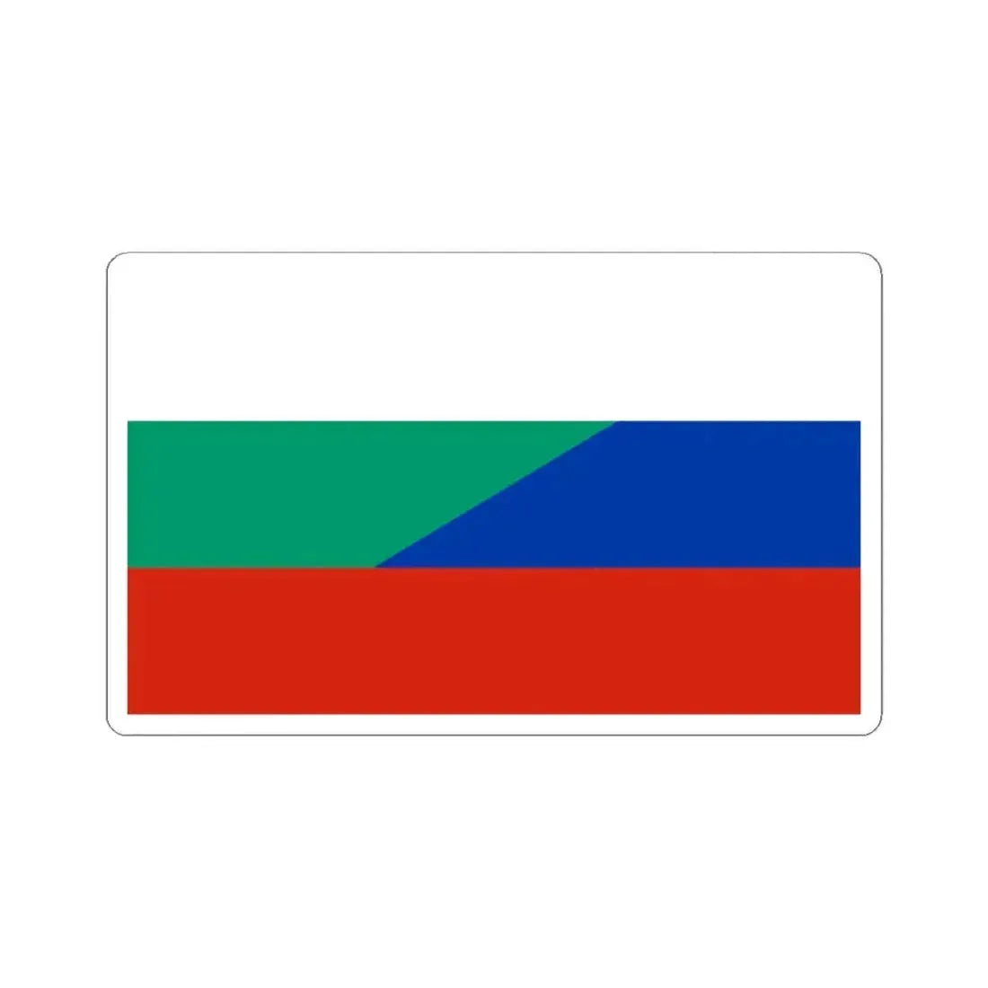 Flag of Bulgaria and Russia (Bulgaria) STICKER Vinyl Kiss-Cut Decal 4 Inch White - The Sticker Space