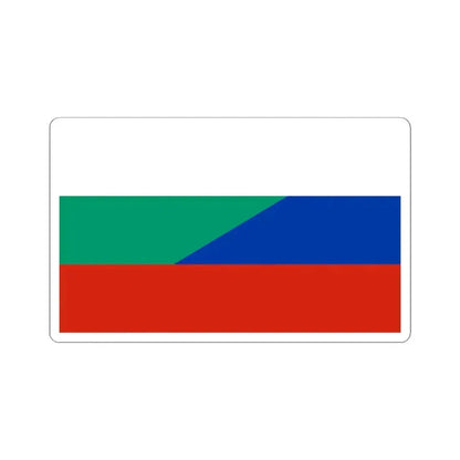 Flag of Bulgaria and Russia (Bulgaria) STICKER Vinyl Kiss-Cut Decal 4 Inch White - The Sticker Space
