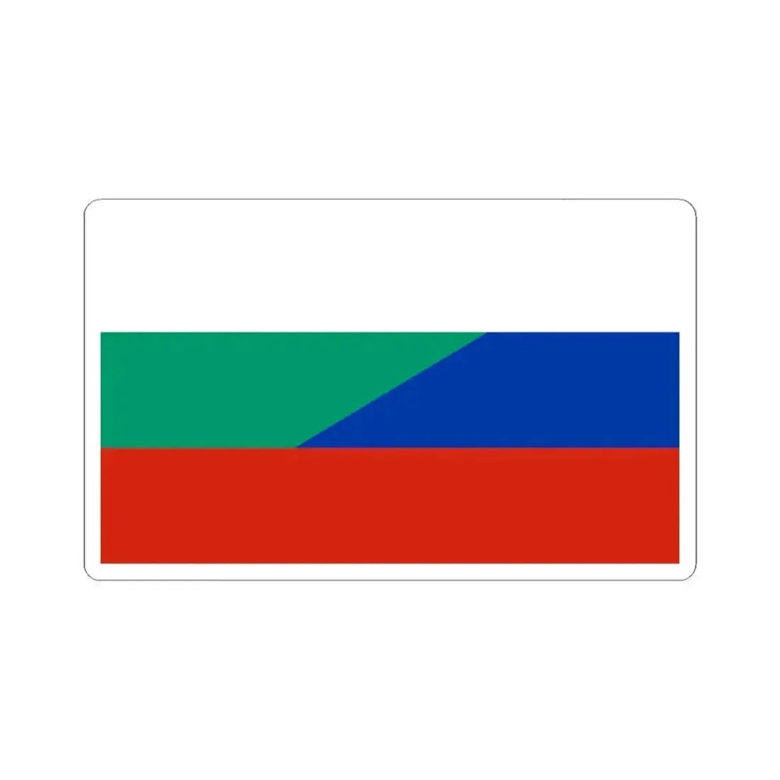 Flag of Bulgaria and Russia (Bulgaria) STICKER Vinyl Kiss-Cut Decal 6 Inch White - The Sticker Space