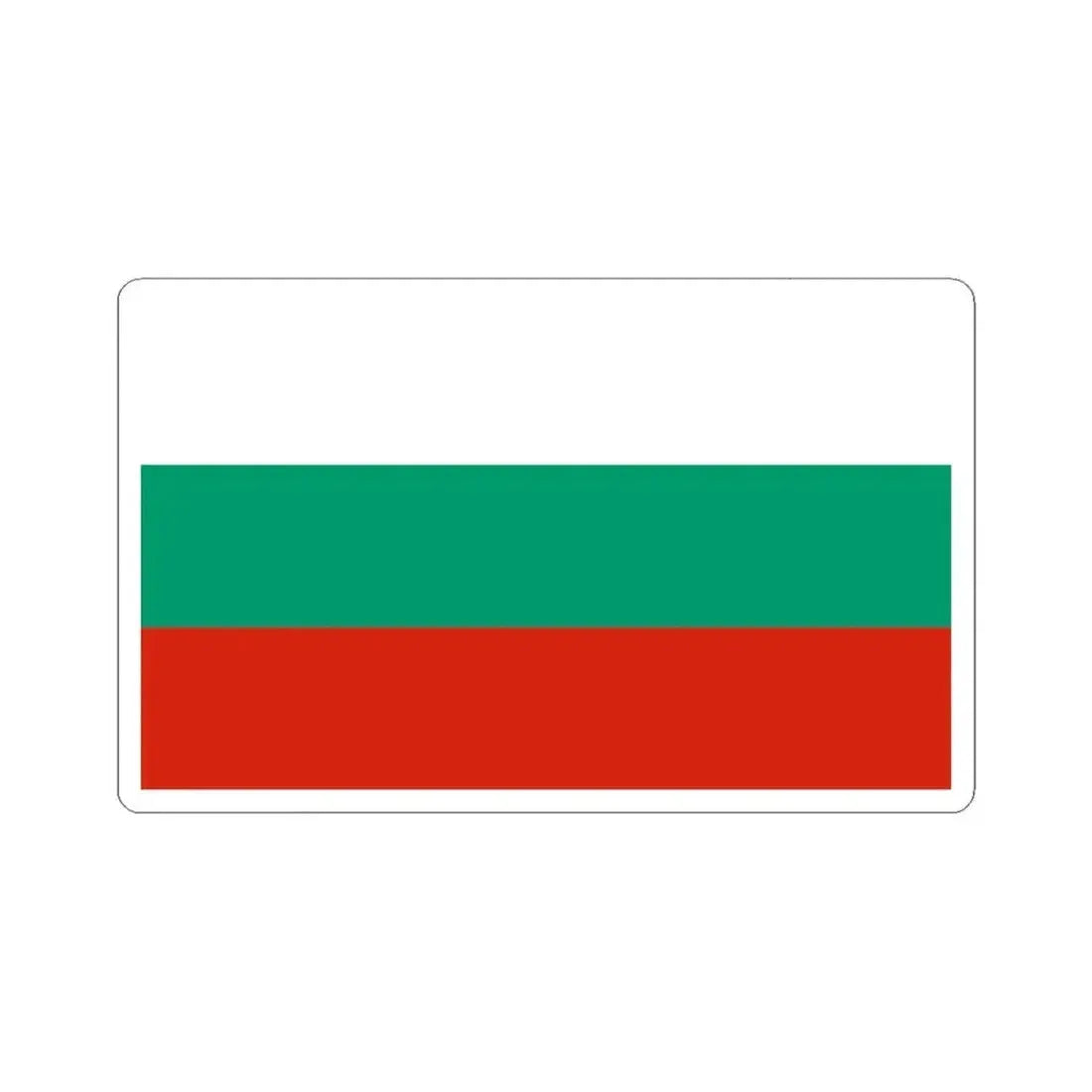 Flag of Bulgaria (Bulgaria) STICKER Vinyl Kiss-Cut Decal 3 Inch White - The Sticker Space