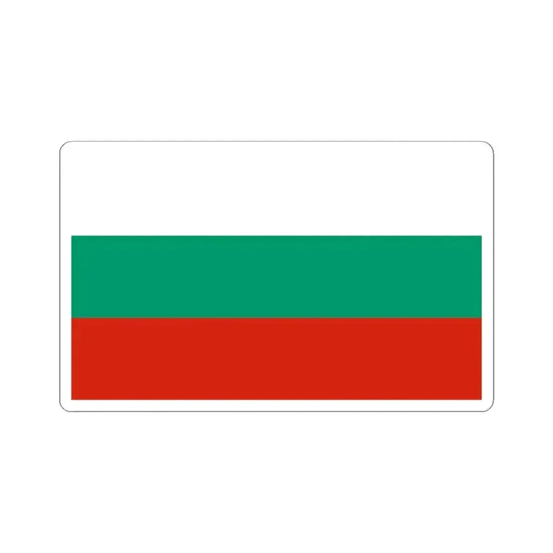 Flag of Bulgaria (Bulgaria) STICKER Vinyl Kiss-Cut Decal 4 Inch White - The Sticker Space