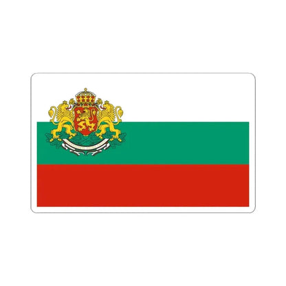 Flag of Bulgaria with coat of arms 2 (Bulgaria) STICKER Vinyl Kiss-Cut Decal 4 Inch White - The Sticker Space