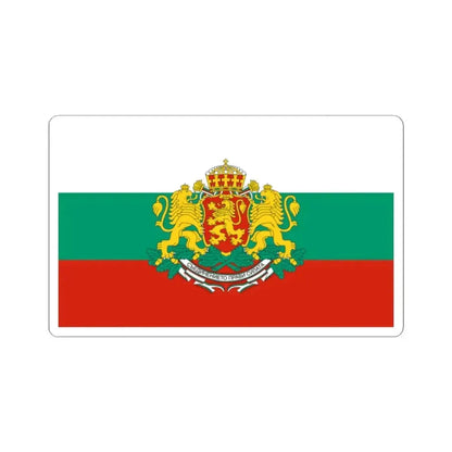 Flag of Bulgaria with coat of arms (Bulgaria) STICKER Vinyl Kiss-Cut Decal 2 Inch White - The Sticker Space
