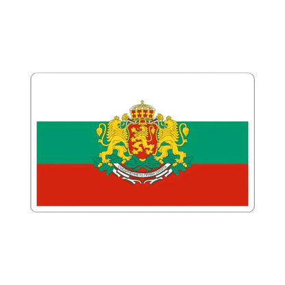 Flag of Bulgaria with coat of arms (Bulgaria) STICKER Vinyl Kiss-Cut Decal 4 Inch White - The Sticker Space