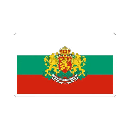Flag of Bulgaria with coat of arms (Bulgaria) STICKER Vinyl Kiss-Cut Decal 6 Inch White - The Sticker Space
