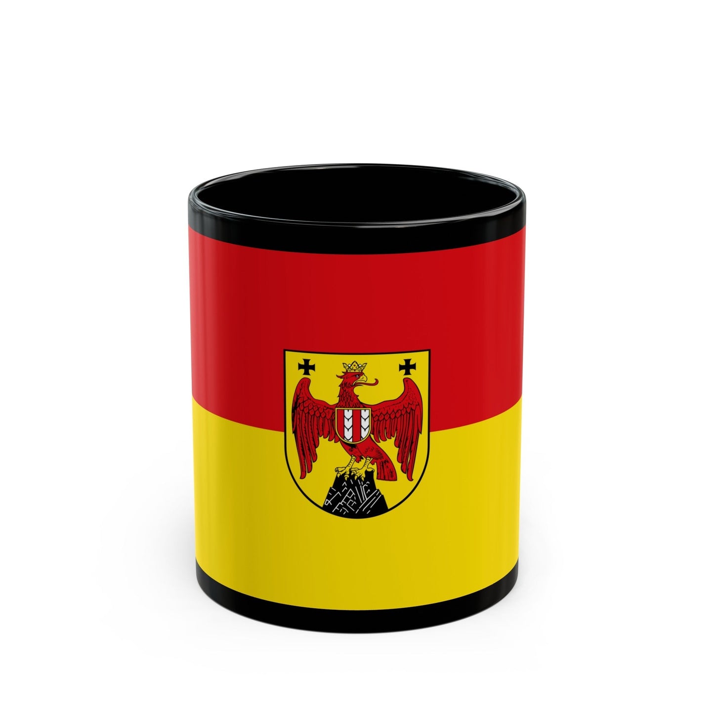 Flag of Burgenland Austria - Black Coffee Mug-11oz-The Sticker Space