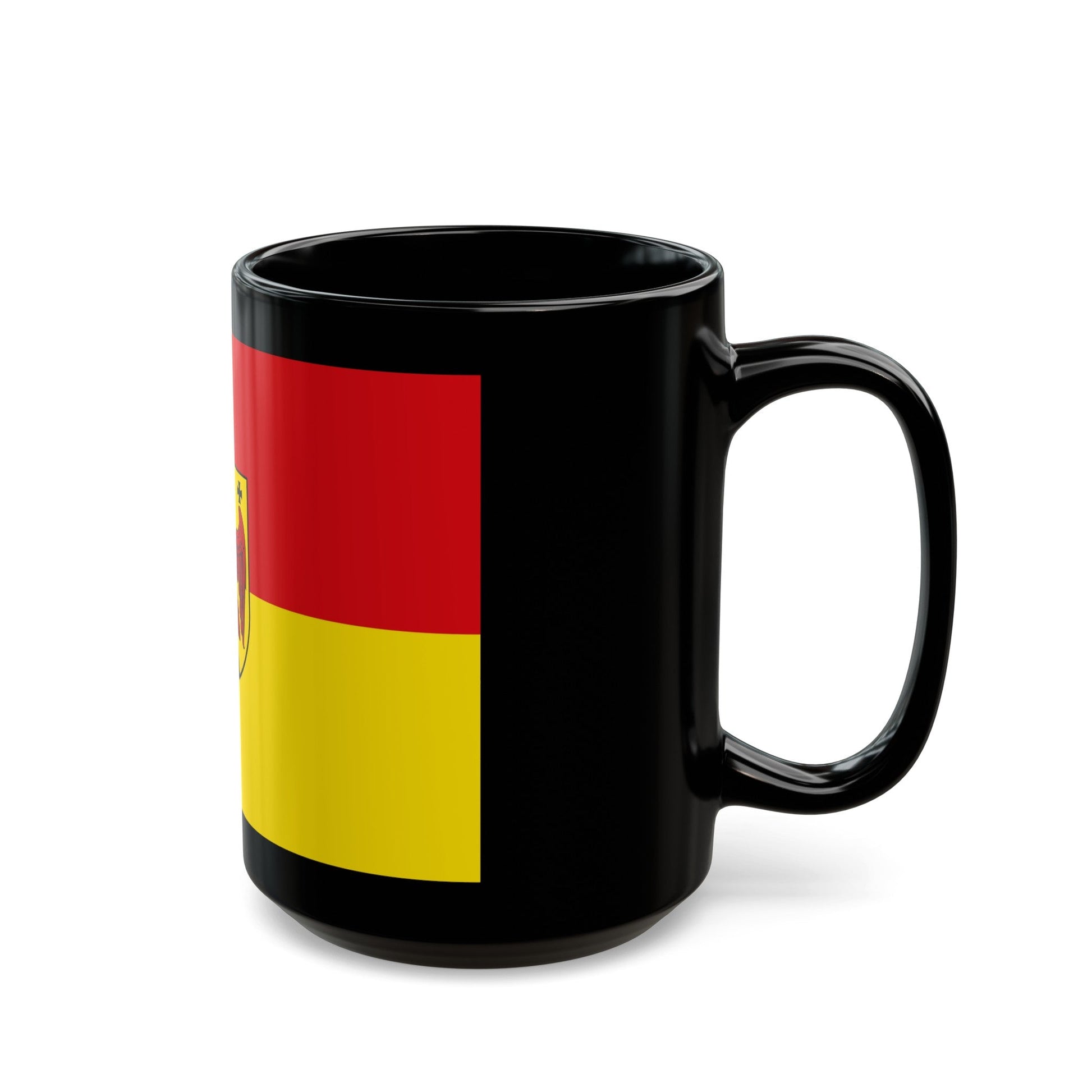 Flag of Burgenland Austria - Black Coffee Mug-The Sticker Space