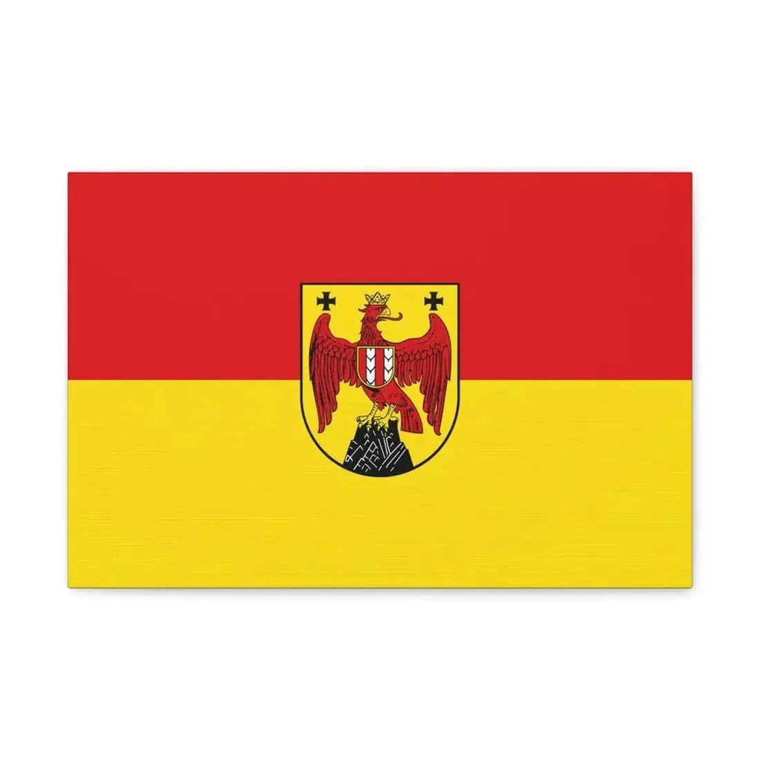 Flag of Burgenland Austria - Canvas Wall Art 18″ x 12″ 1.25" - The Sticker Space