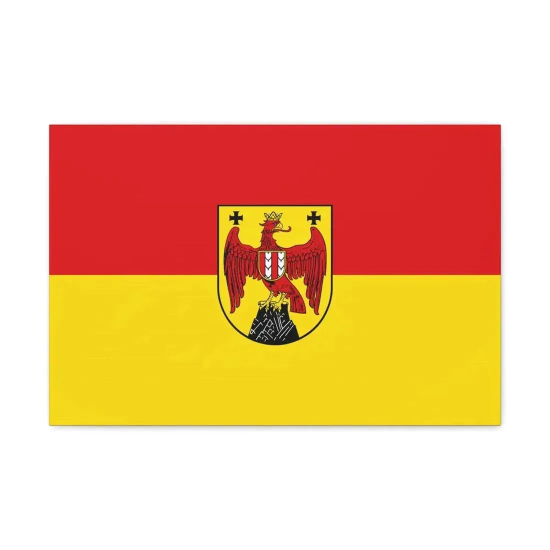 Flag of Burgenland Austria - Canvas Wall Art 24″ x 16″ 1.25" - The Sticker Space