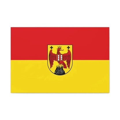 Flag of Burgenland Austria - Canvas Wall Art 24″ x 16″ 1.25" - The Sticker Space