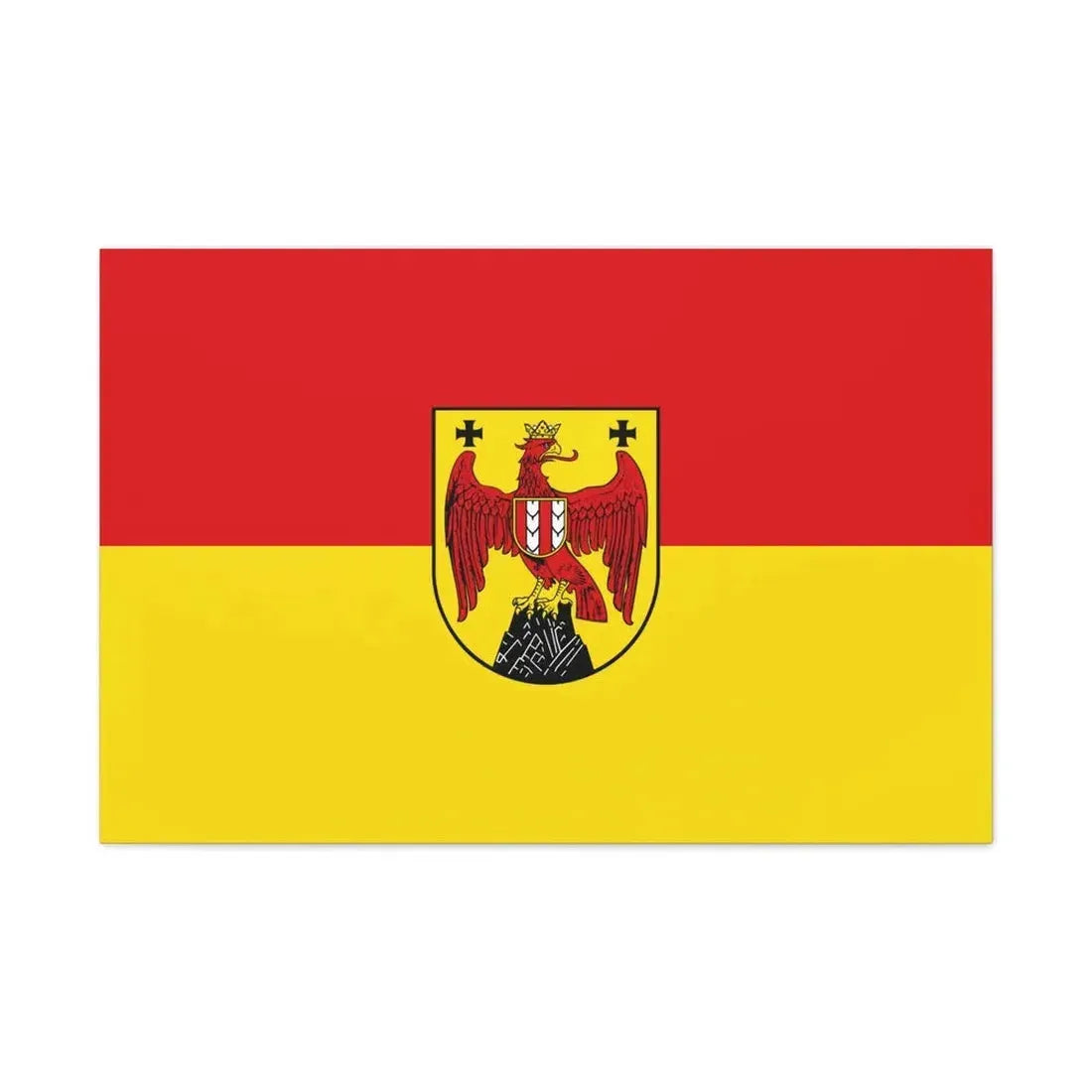 Flag of Burgenland Austria - Canvas Wall Art 36" x 24" 1.25" - The Sticker Space