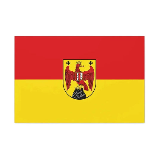Flag of Burgenland Austria - Canvas Wall Art 36" x 24" 1.25" - The Sticker Space