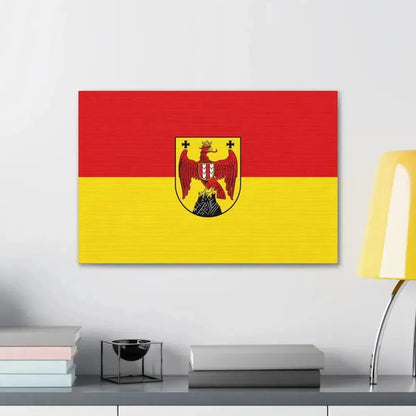 Flag of Burgenland Austria - Canvas Wall Art - The Sticker Space
