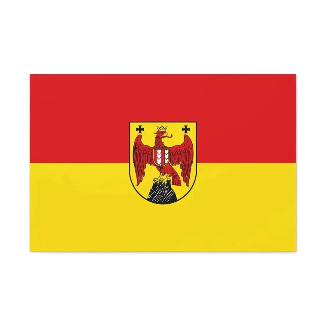 Flag of Burgenland Austria - Canvas Wall Art - The Sticker Space