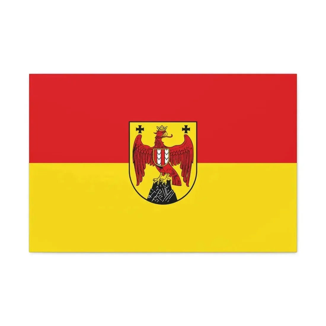 Flag of Burgenland Austria - Canvas Wall Art - The Sticker Space