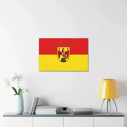 Flag of Burgenland Austria - Canvas Wall Art - The Sticker Space