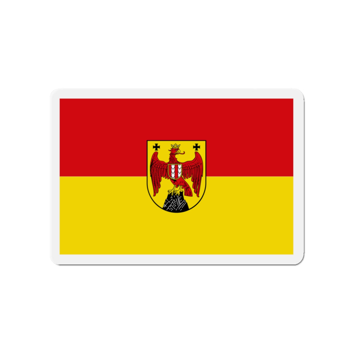 Flag of Burgenland Austria - Die-Cut Magnet-3" x 3"-The Sticker Space