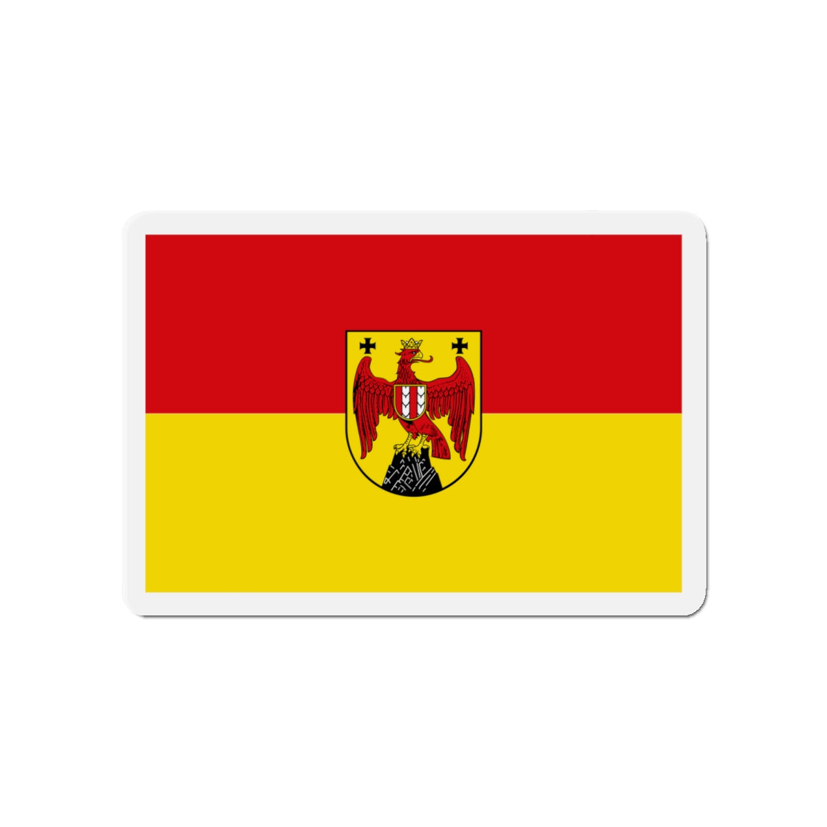 Flag of Burgenland Austria - Die-Cut Magnet-4" x 4"-The Sticker Space