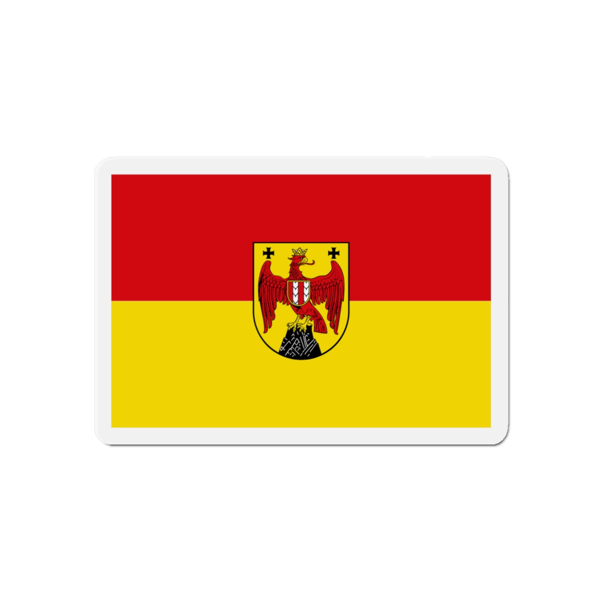 Flag of Burgenland Austria - Die-Cut Magnet-6 × 6"-The Sticker Space