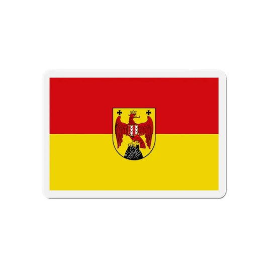 Flag of Burgenland Austria - Refrigerator Magnet 6 Inch - The Sticker Space