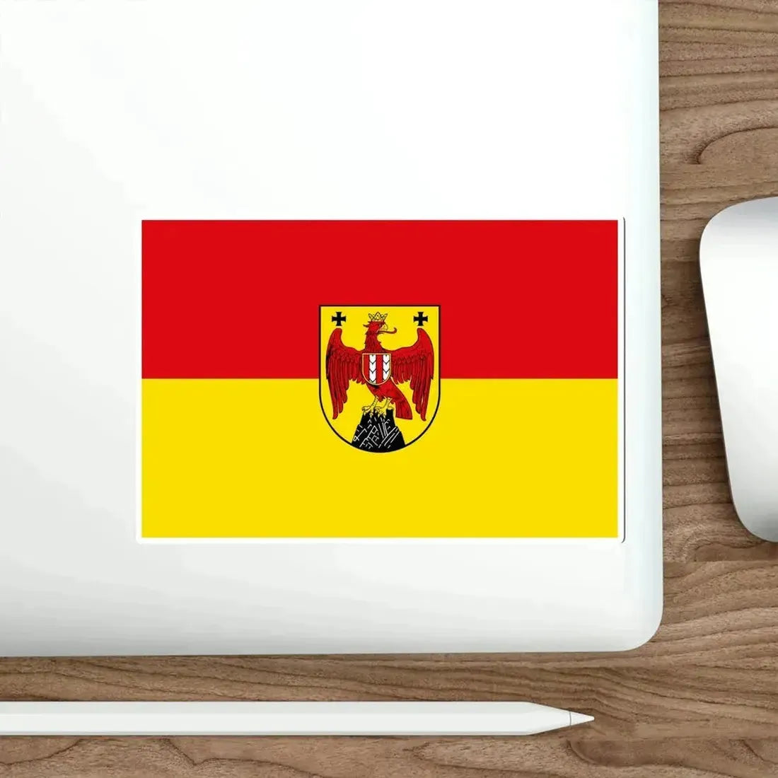 Flag of Burgenland Austria STICKER Vinyl Die-Cut Decal - The Sticker Space