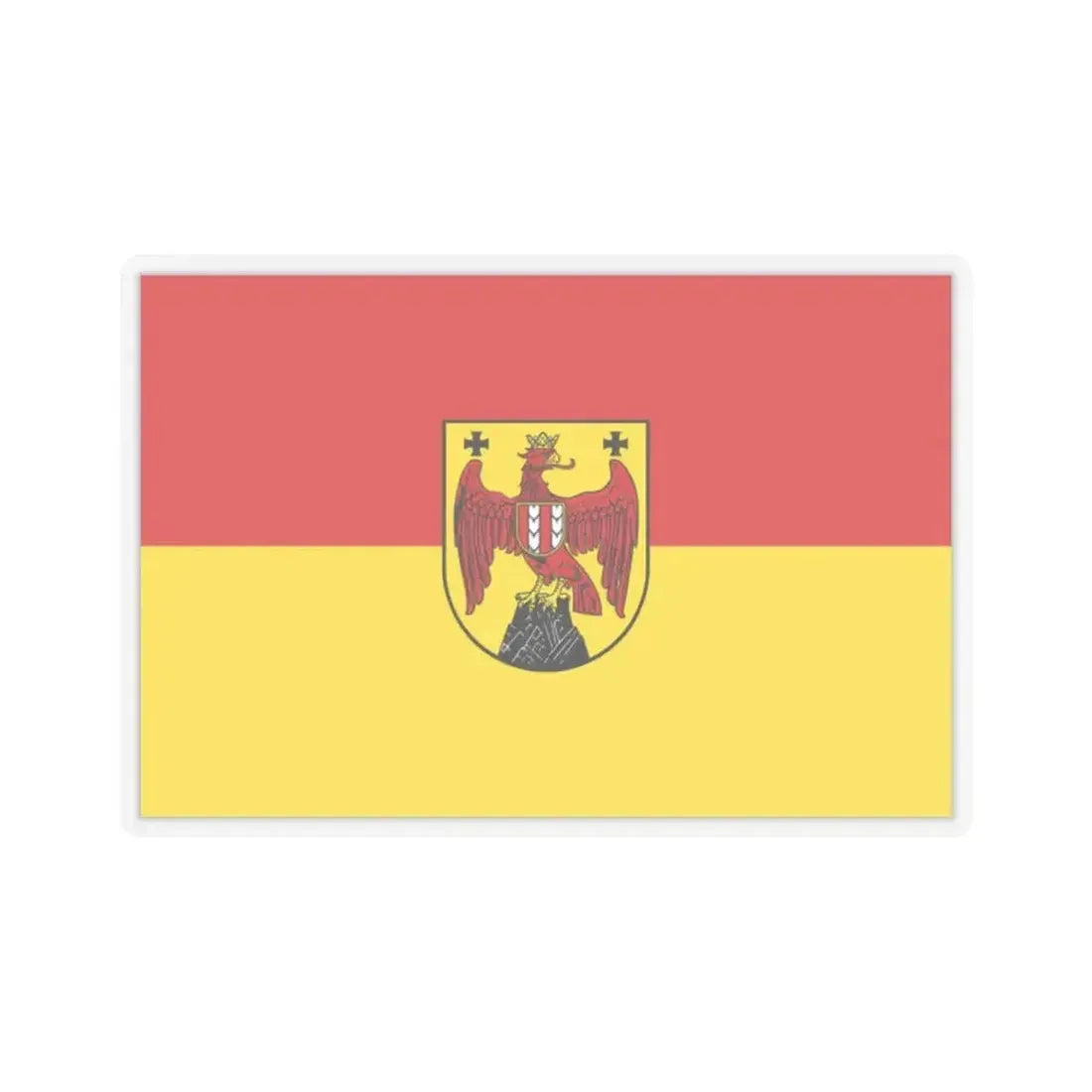 Flag of Burgenland Austria - STICKER Vinyl Kiss-Cut Decal 2 Inch Transparent - The Sticker Space
