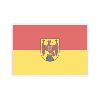 Flag of Burgenland Austria - STICKER Vinyl Kiss-Cut Decal 2 Inch Transparent - The Sticker Space
