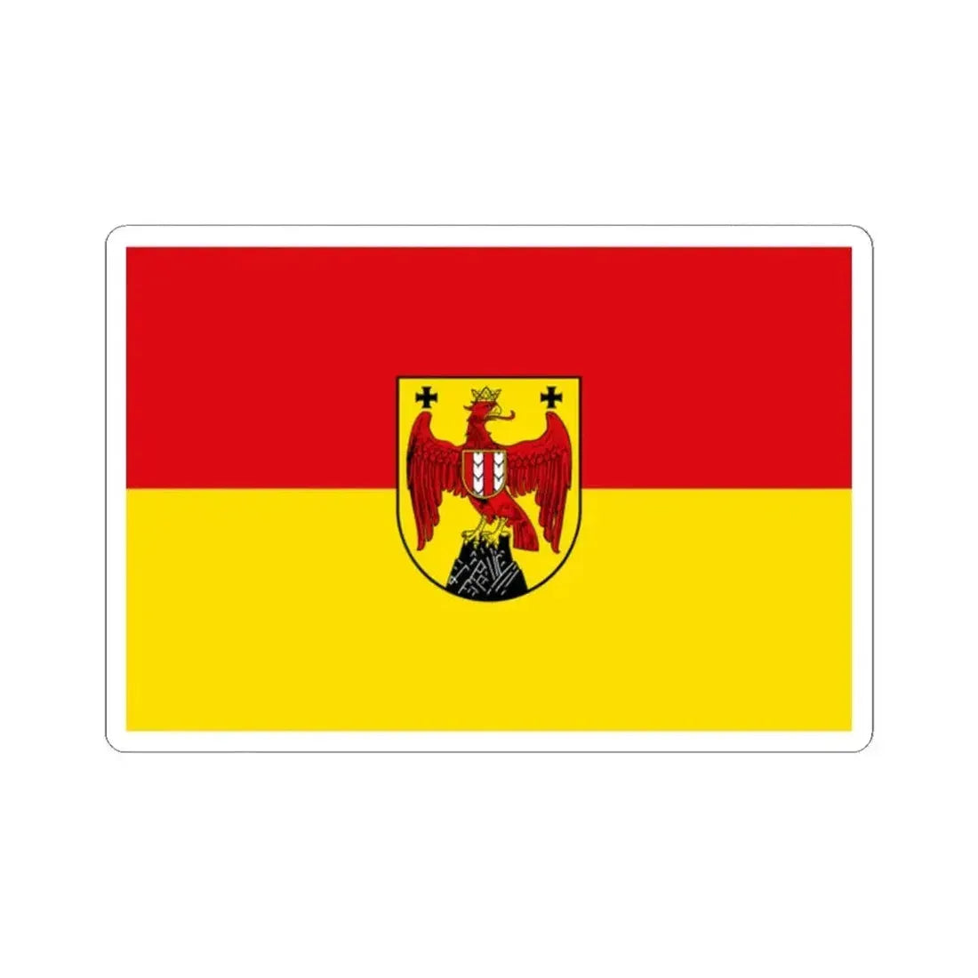 Flag of Burgenland Austria - STICKER Vinyl Kiss-Cut Decal 2 Inch White - The Sticker Space