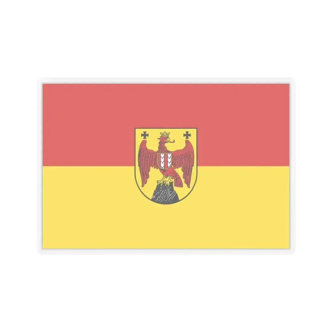 Flag of Burgenland Austria - STICKER Vinyl Kiss-Cut Decal 3 Inch Transparent - The Sticker Space
