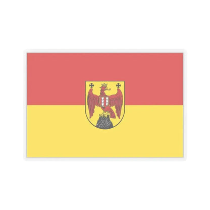 Flag of Burgenland Austria - STICKER Vinyl Kiss-Cut Decal 3 Inch Transparent - The Sticker Space