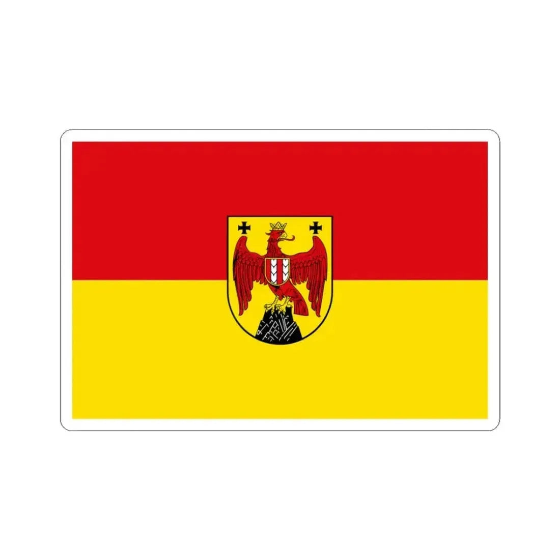 Flag of Burgenland Austria - STICKER Vinyl Kiss-Cut Decal 3 Inch White - The Sticker Space