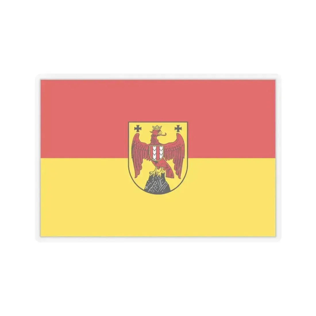 Flag of Burgenland Austria - STICKER Vinyl Kiss-Cut Decal 4 Inch Transparent - The Sticker Space