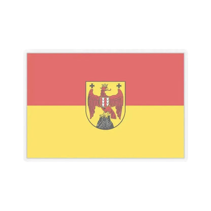 Flag of Burgenland Austria - STICKER Vinyl Kiss-Cut Decal 4 Inch Transparent - The Sticker Space