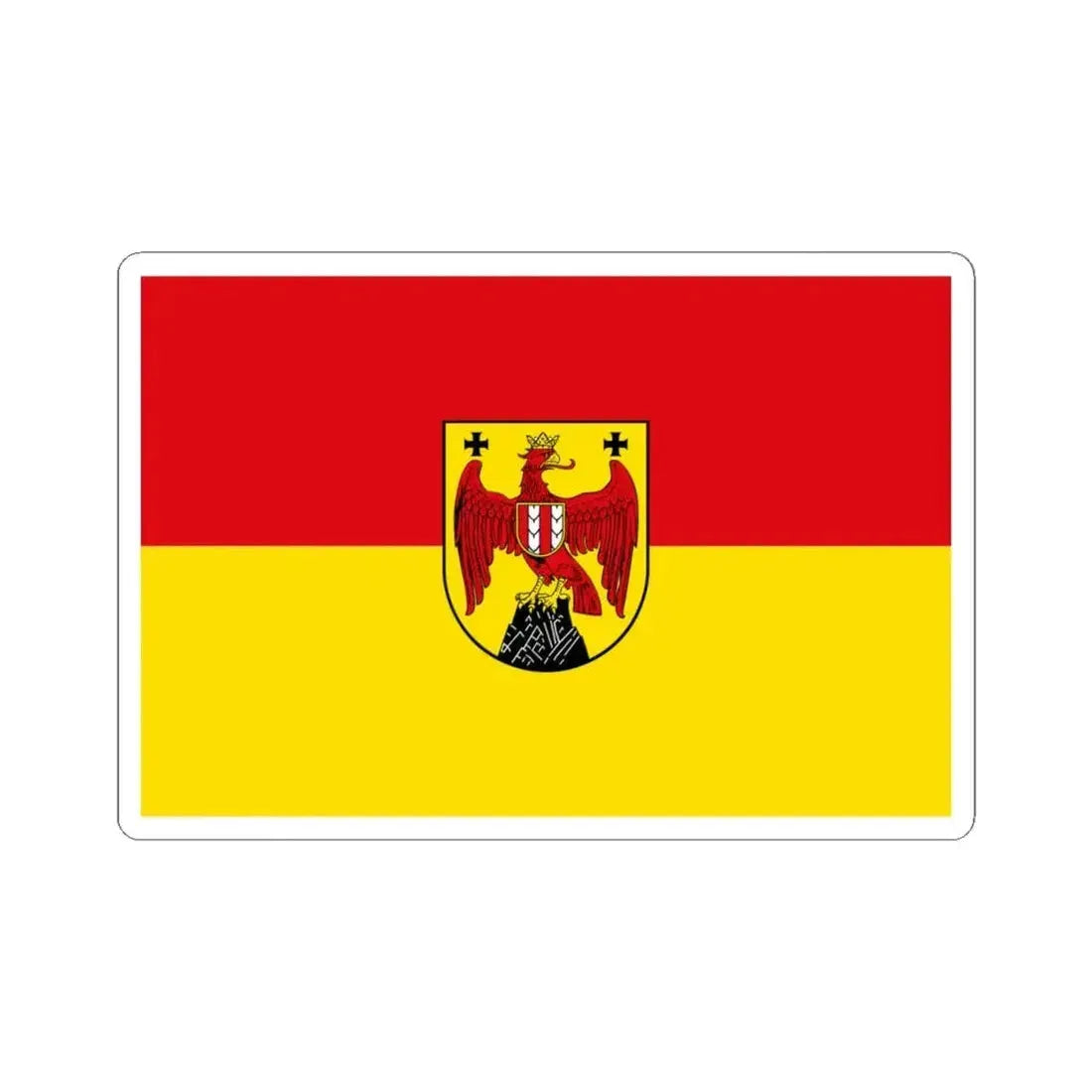 Flag of Burgenland Austria - STICKER Vinyl Kiss-Cut Decal 4 Inch White - The Sticker Space