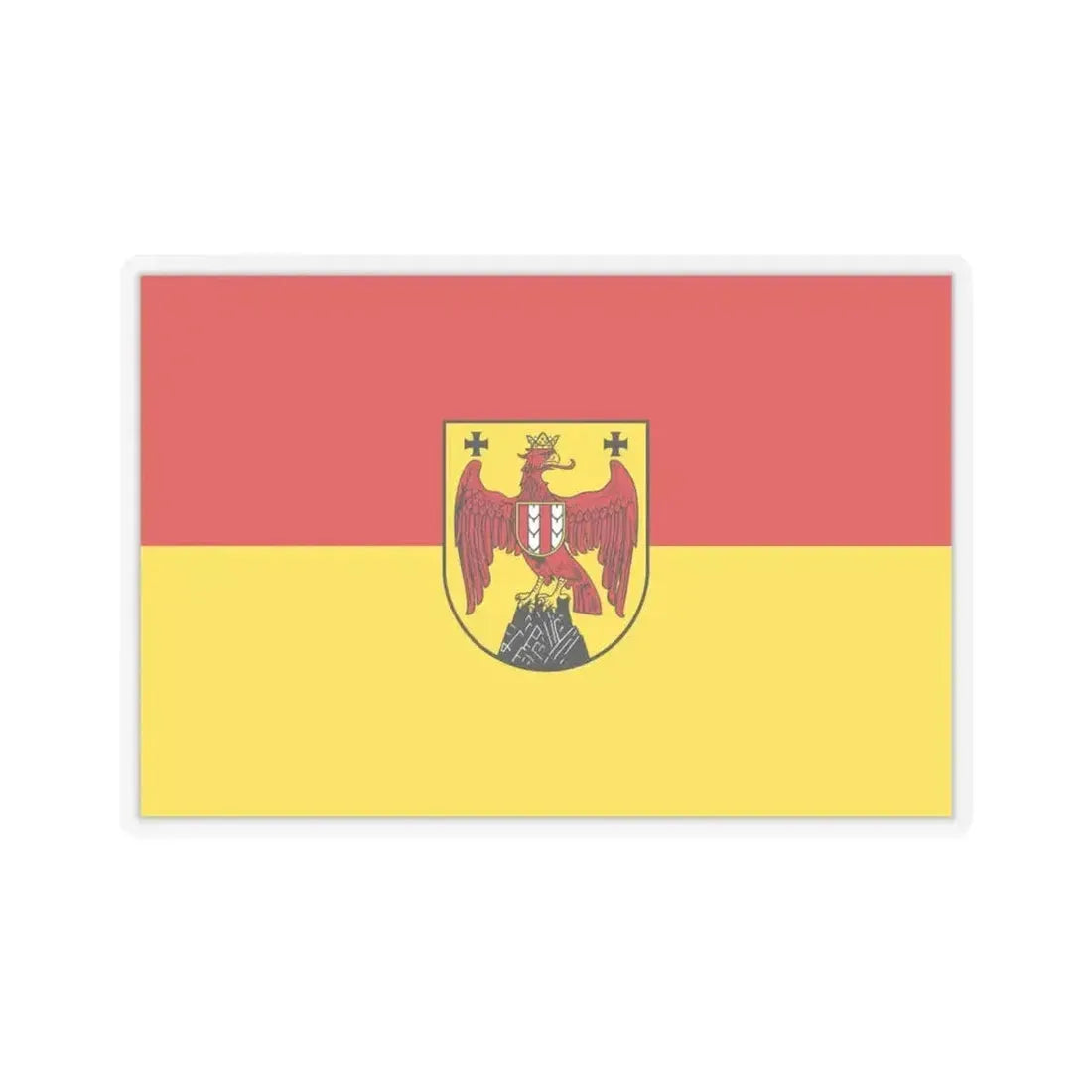 Flag of Burgenland Austria - STICKER Vinyl Kiss-Cut Decal 6 Inch Transparent - The Sticker Space