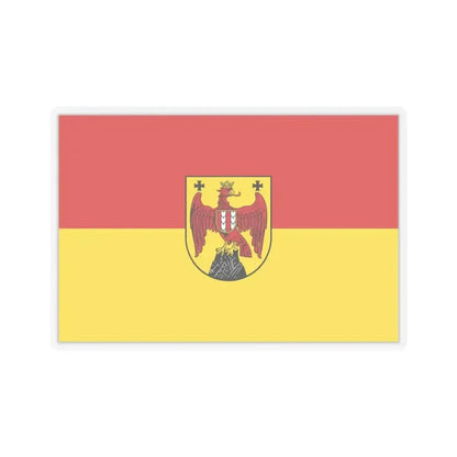 Flag of Burgenland Austria - STICKER Vinyl Kiss-Cut Decal 6 Inch Transparent - The Sticker Space
