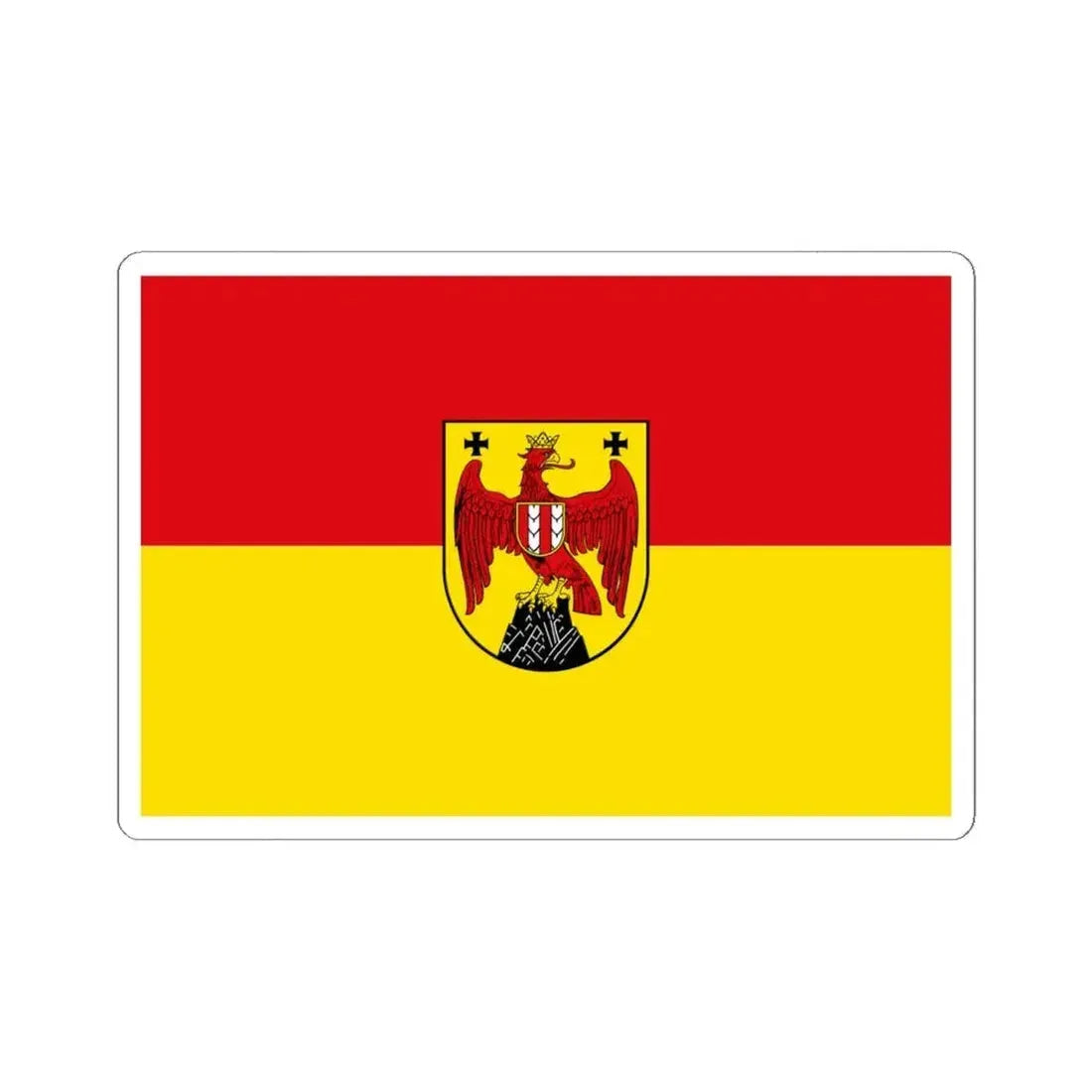 Flag of Burgenland Austria - STICKER Vinyl Kiss-Cut Decal 6 Inch White - The Sticker Space