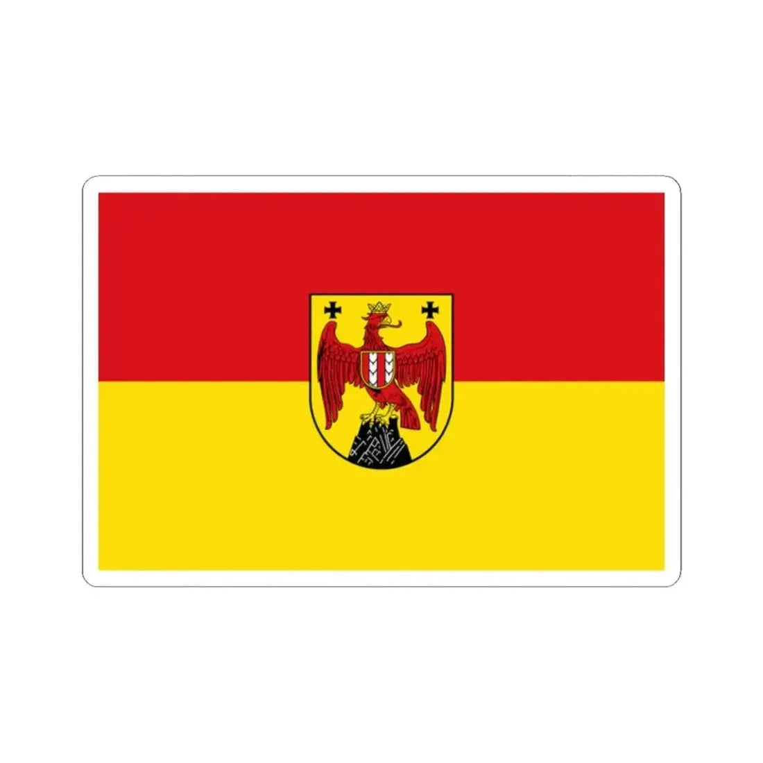 Flag of Burgenland state (Austria) STICKER Vinyl Kiss-Cut Decal 2 Inch White - The Sticker Space
