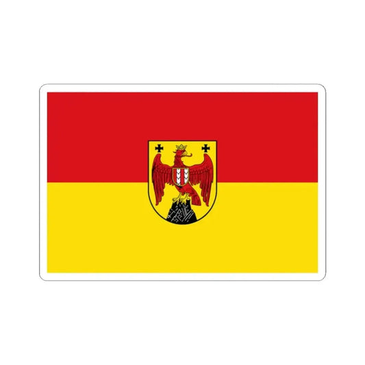 Flag of Burgenland state (Austria) STICKER Vinyl Kiss-Cut Decal 2 Inch White - The Sticker Space