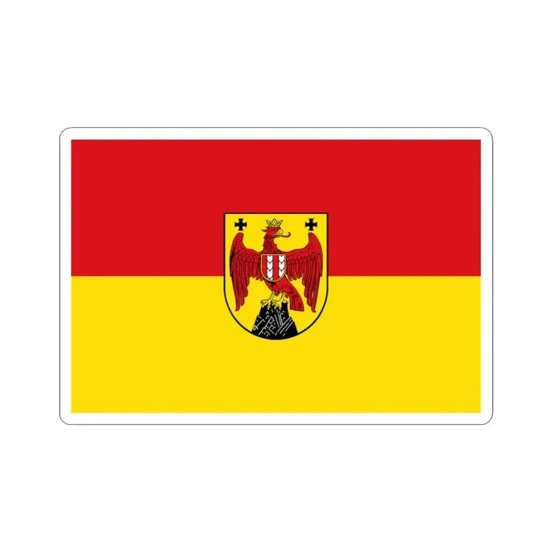 Flag of Burgenland state (Austria) STICKER Vinyl Kiss-Cut Decal 3 Inch White - The Sticker Space