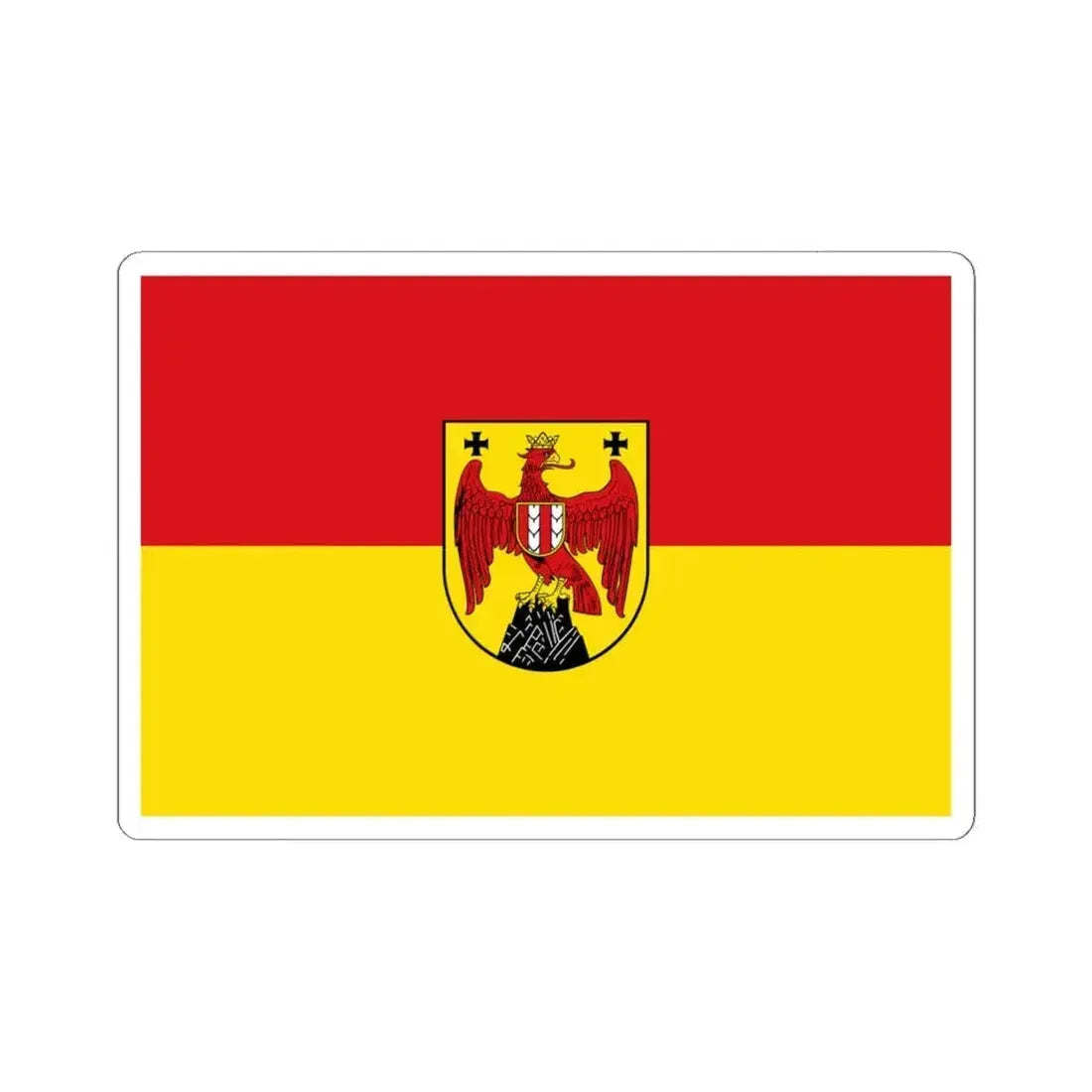 Flag of Burgenland state (Austria) STICKER Vinyl Kiss-Cut Decal 6 Inch White - The Sticker Space