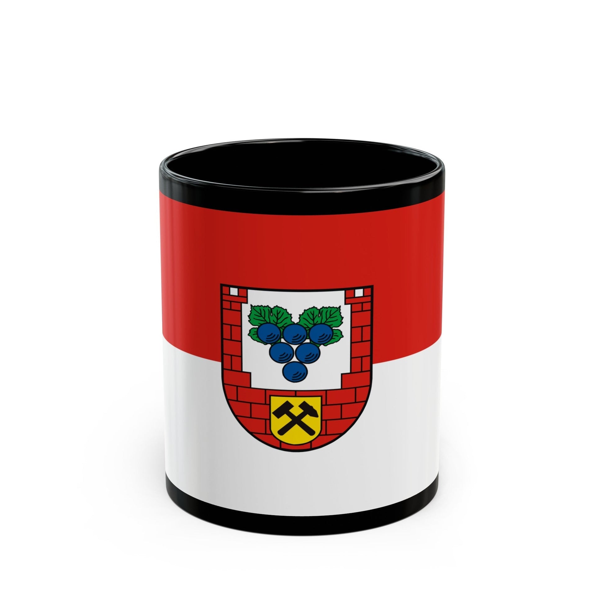 Flag of Burgenlandkreis Germany - Black Coffee Mug-11oz-The Sticker Space