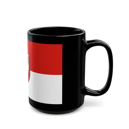 Flag of Burgenlandkreis Germany - Black Coffee Mug-The Sticker Space