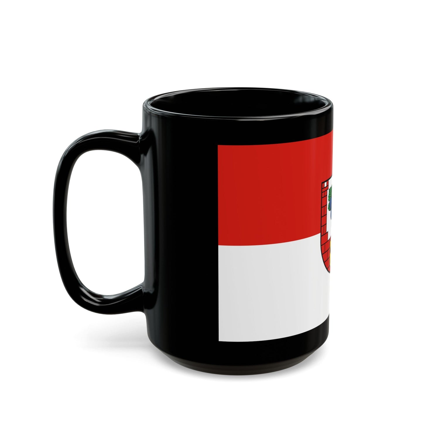 Flag of Burgenlandkreis Germany - Black Coffee Mug-The Sticker Space