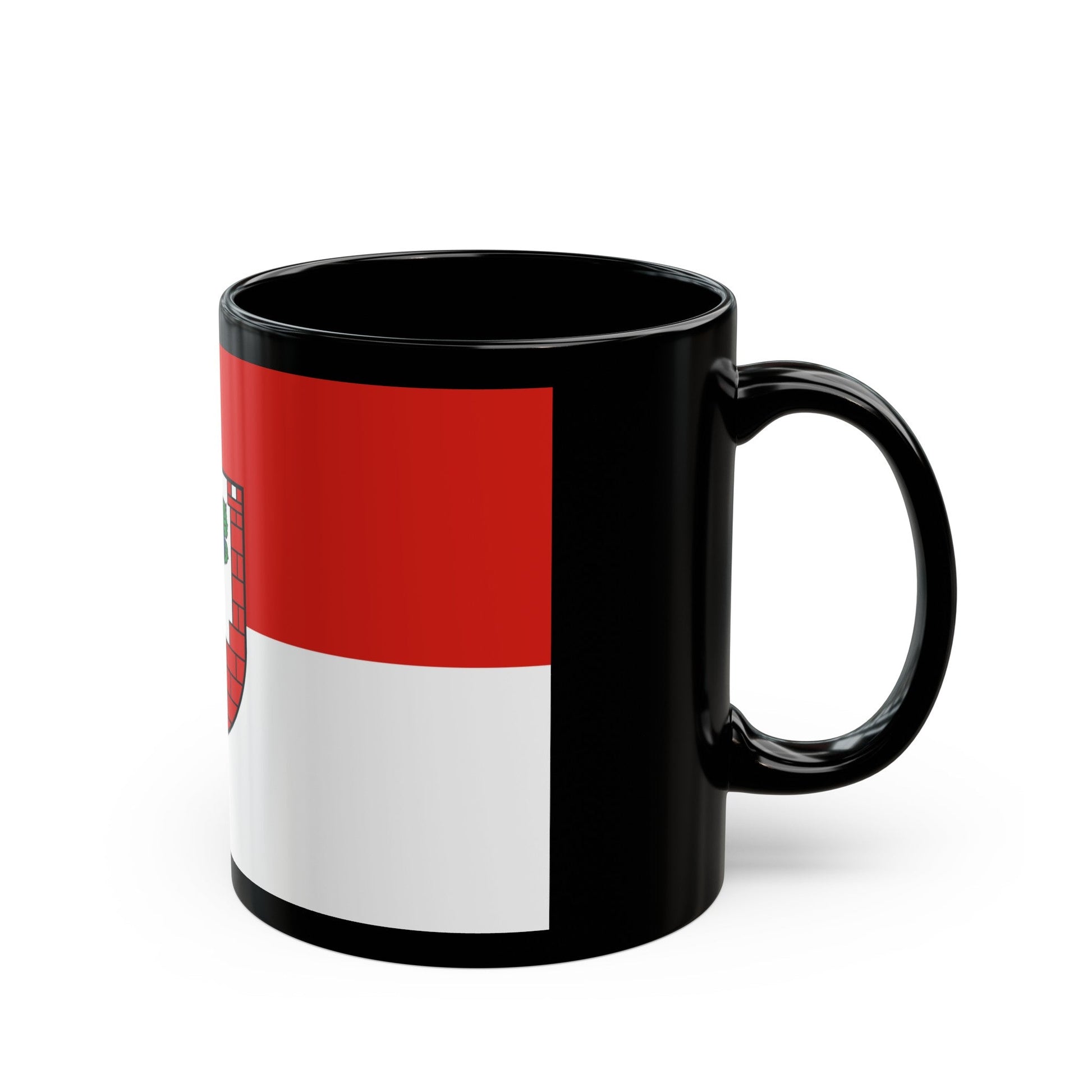 Flag of Burgenlandkreis Germany - Black Coffee Mug-The Sticker Space